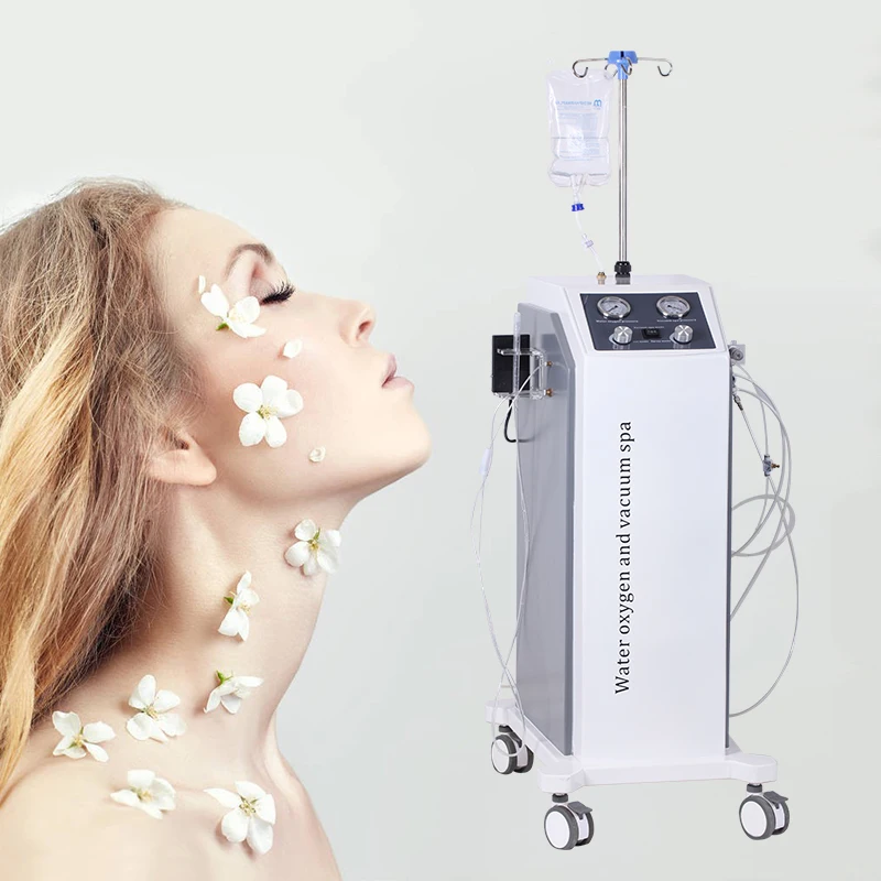 

2022 Top Sale Vertical Facial Care Dermabrasion Peeling Oxygen Aqua Oxygen Jet Peel Oxygen Spray Multi-Function Machine, White