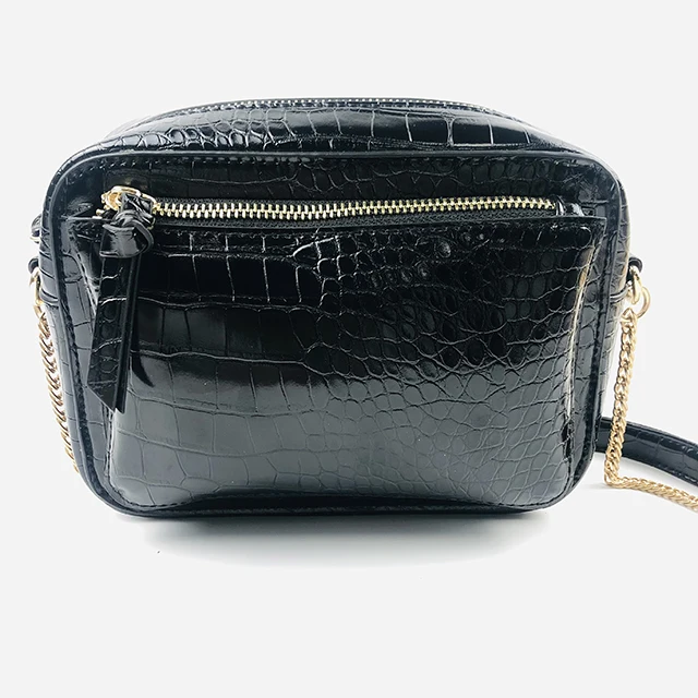 

AIZHU ODM 2021 Wholesale High quality PU Leather New bags Zipper Square Alligator Pattern Sac lateral Crossbags For Women Ladies