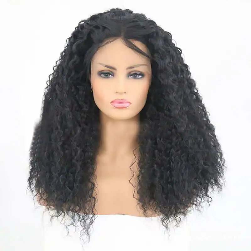 

Deep Wave Frontal WigTransparent Lace Front Human Hair Wigs Deep Curly Closure Human Hair Wigs For Black Women, Natural color lace wig