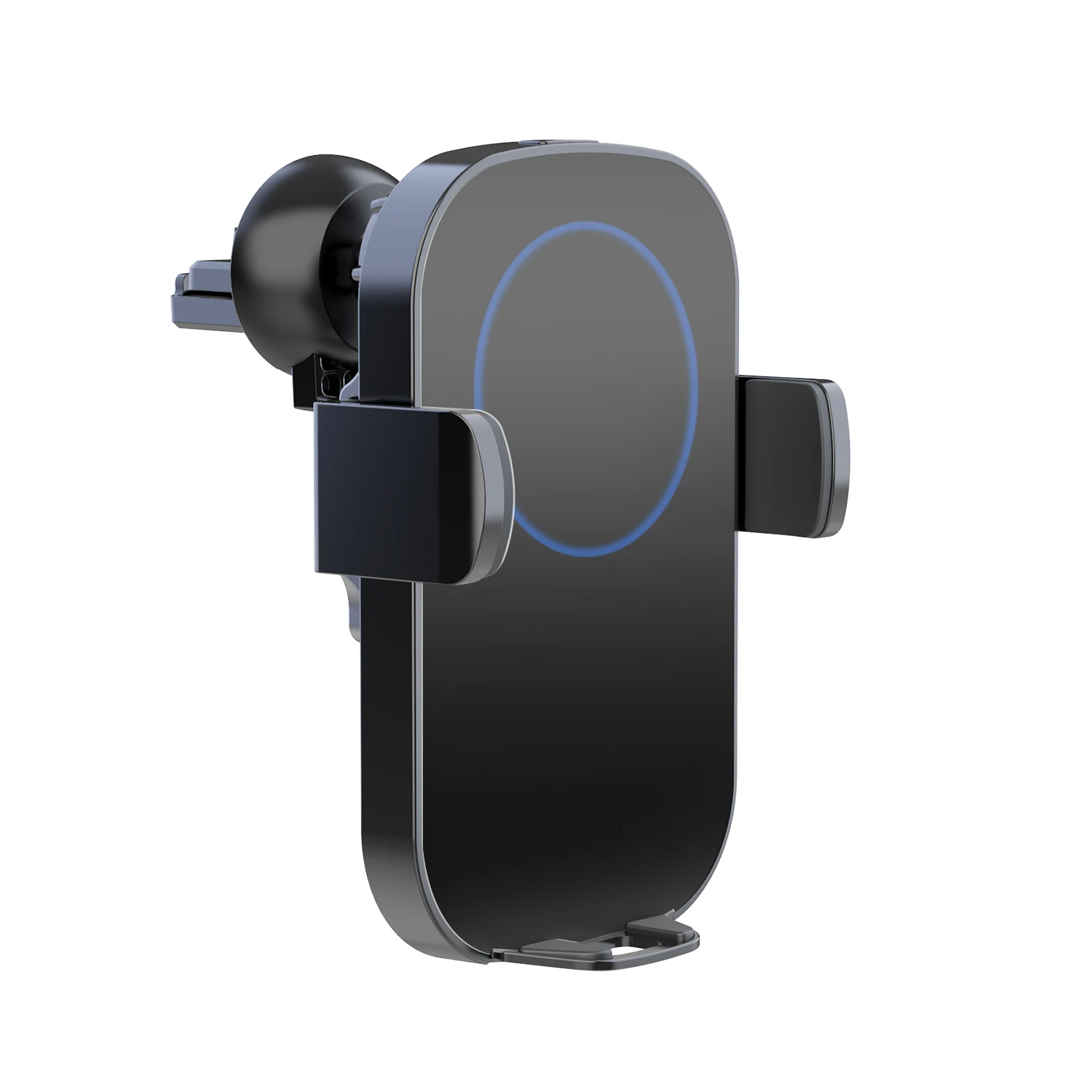 

Qi Standard Car Phone Mount Wireless Charging Universal Air Vents Clamp Car Phone Holder Wireless Charger, Black