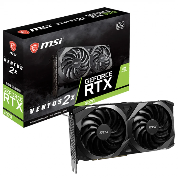 

MSI NVIDIA RTX 3070 VENTUS 2X OC 8G Gaming Graphics card with 8GB GDDR6 14 Gbps Memory Speed Support OverClock