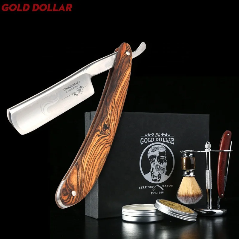
Shaving Straight Razor Suit Cut Throat Carbon Steel Barber Sharpen Straight Shave German Safty Shaver Throat Razors Gift box 
