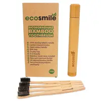 

Wholesale Price Custom Private Logo Label High-end Dental Fiber Travel Bamboo Toothbrush tube pack 100% Biodegradable