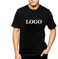 

High Quality blank black 100% cotton logo custom t-shirts printing design your own men's casual t shirts for man