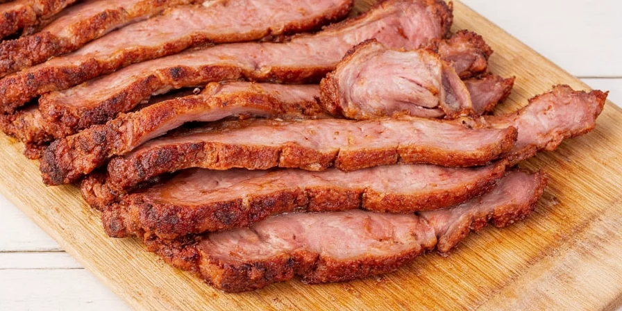 Step-by-step seasoning application on pork