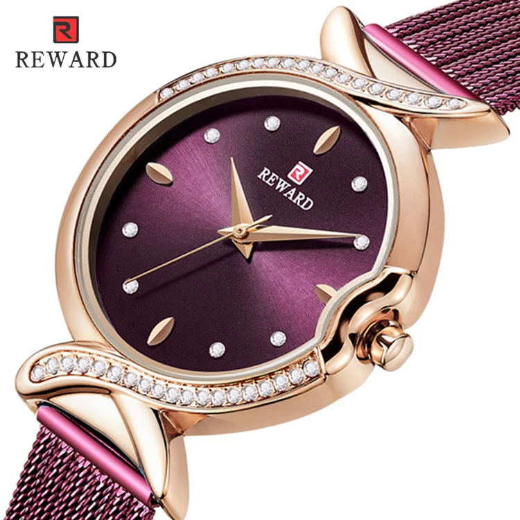 

REWARD RD63075L Fashion Watches Brand Luxury Rose Gold Full Steel Quartz Watch Ladies Dress Jewelry For Women Gifts Wristwatches