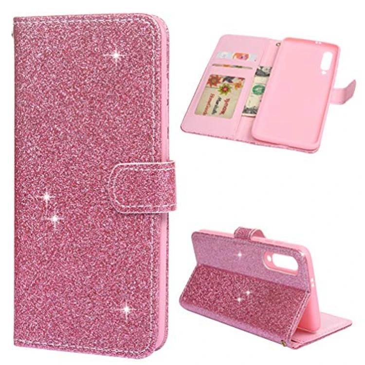 

HOCAYU Luxury Colorful Glitter Pu Leather Phone Wallet Case For Xiaomi Mi 9 Magnetic Buckle With Credit Card Slots