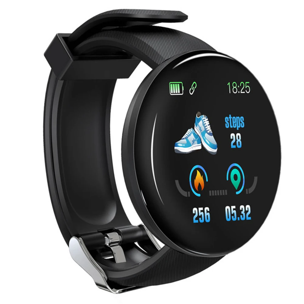 

Amazon HOT Sale New Products D18 smart bracelet touch screen wrist watches heart rate Relojes Inteligentes D18 men smartwatch, Black,blue,red,green,purple