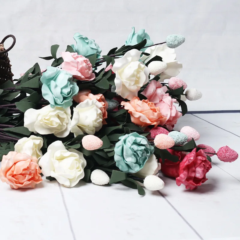 

Artificial Flower bonsai new flower and greenery potted plant Home Crafts decorative ornaments, Pink