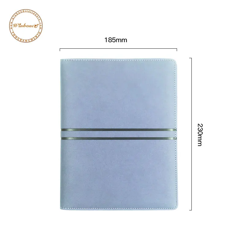 Promotion durable solid color simple style blue academic life goal planner