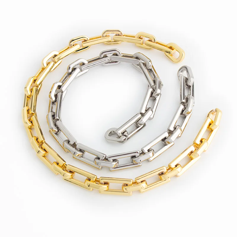 

Nolvo World 10mm New Metal Alloy Chains Chunky Gold Purse Strap Clutch Decorative Chains For Bags Shoes Accessories