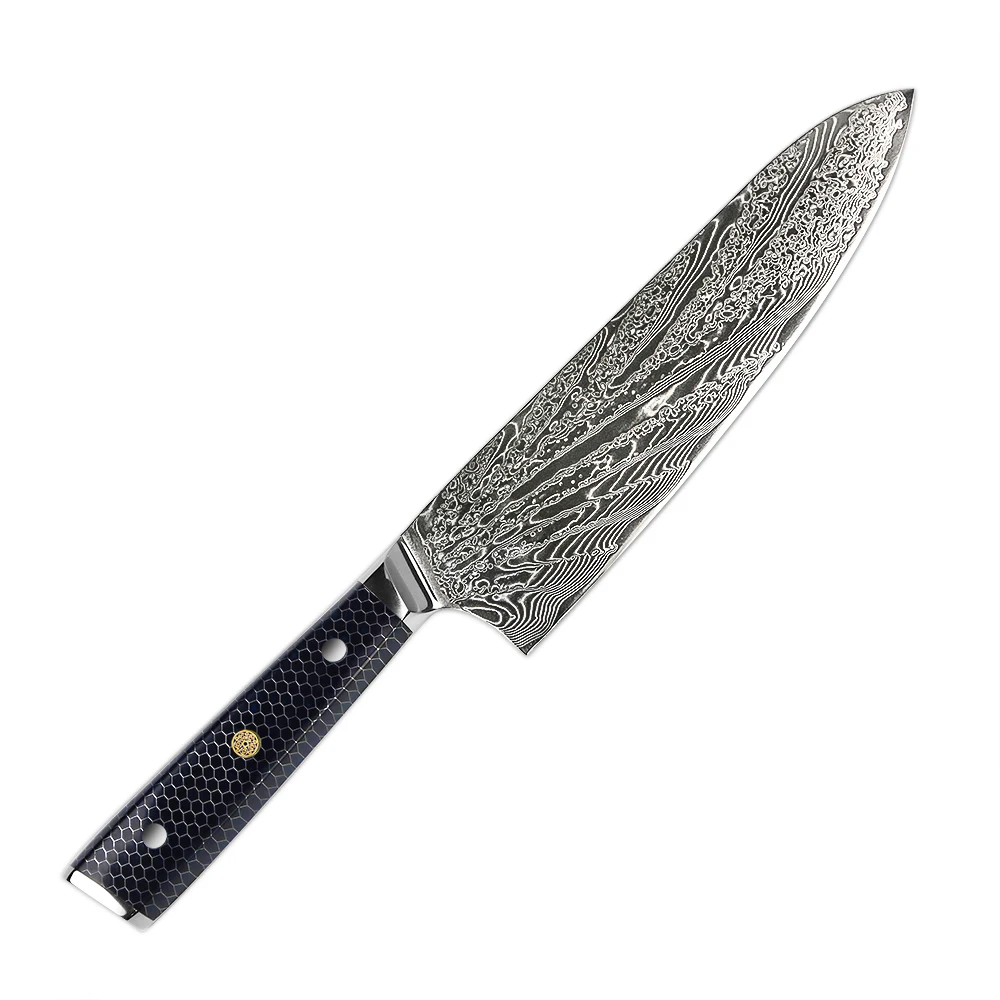

67 Layers VG10 Damascus Steel 8 inch Chef Kitchen knives with Honey Comb Resin Handle, Customized color