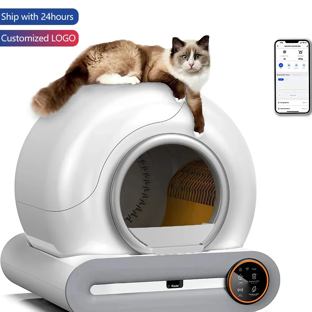 

Automatic Cat Litter Box Smart App Control Self Cleaning Litter Boxes Cat Sandbox Electronic Pet Toilet Cat Supplies