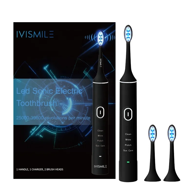 IVISMILE 2020 New Item Fashion Sonic Electric Toothbrush Blue Led Light Teeth Bleaching