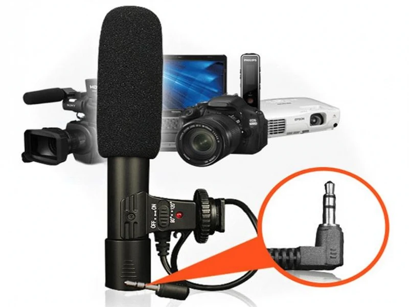 3.5mm Universal Microphone External Stereo Mic For Canon Nikon Dslr