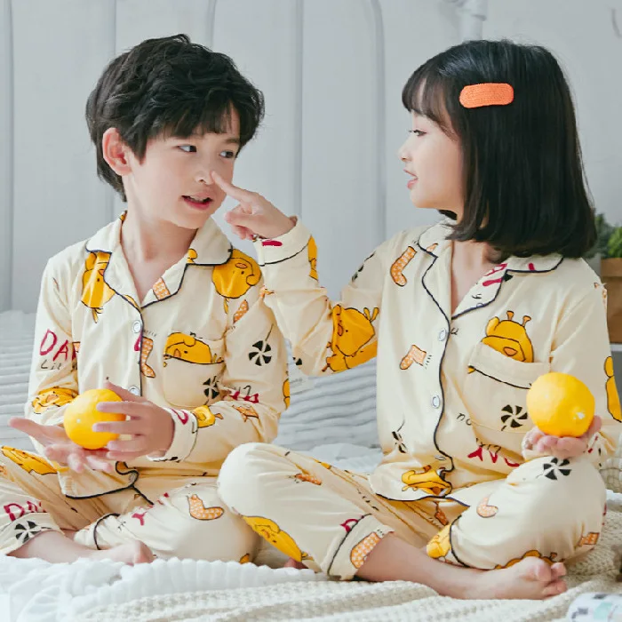 

Unisex Children Pajamas Set Cartoon Girls Kids Pajamas Set Long Sleeve Boys Childrens Nightwear Two Piece Set Kids Home Wear, 23 colors