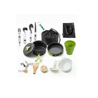 

Hiking Lightweight Durable Folding Mess Kit Camping Cookware Set