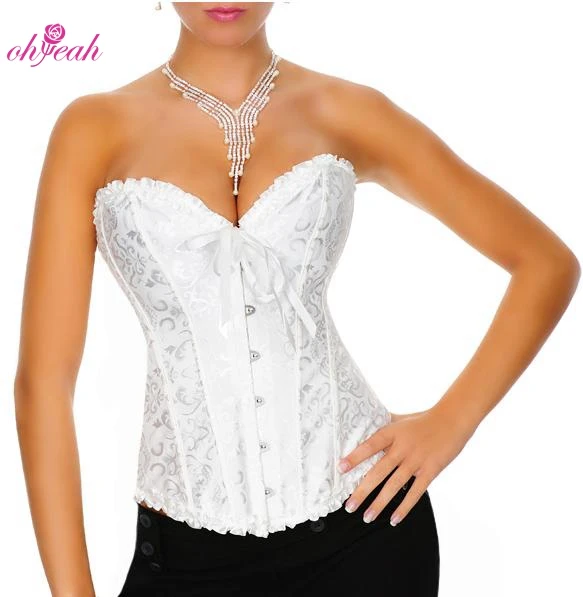

Plus size Women Plus Size 5xl White Lingerie Women Sexy Bandage Latex corsets and bustiers Top