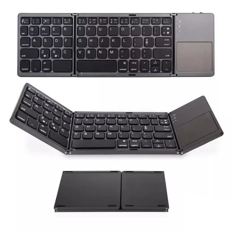 

Highly Sensitive Touchpad 140mAh Lithium Battery 63 Keys Wireless Three Folding Keyboard