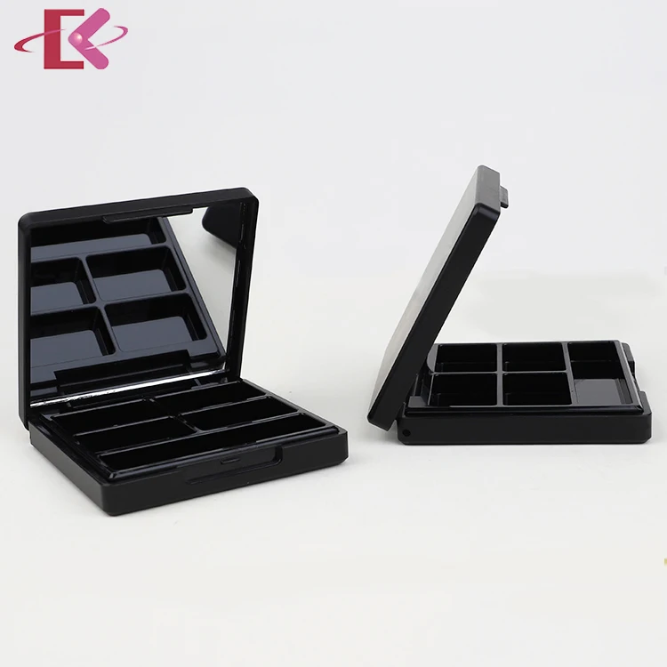 
Custom 4 plates eye shadow makeup packaging empty magnetic eyeshadow palette with mirror 