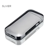 

Metal Windproof Electronic Usb Charging Cigarettes Lighter Double Arc Plasma Pulse Personality LED Power Display Lighters