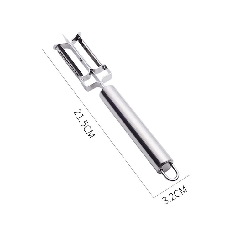 

AA654 Double-sided Fruit Peeling Knife Multi-function Stainless Steel Peeler Kitchen Gadget Vegetable Grater Planer