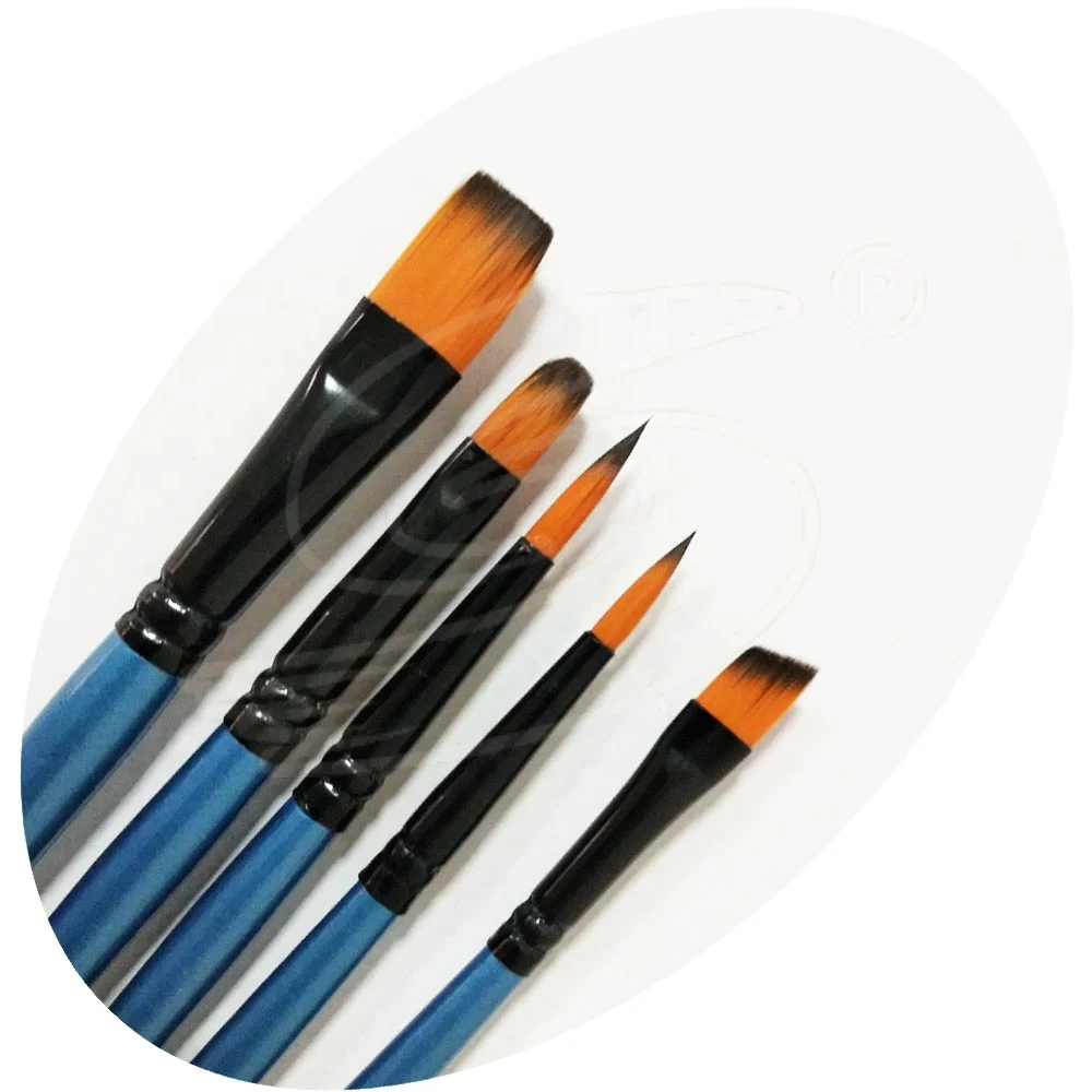 Paint Brush Manufacturers Short Wooden Handle Artist Painting Brush Oil