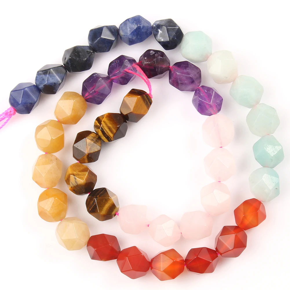 

Wholesale Natural 6/8/10MM Faceted Mixed Seven Chakra Stone Beads for Healing Jewelry DIY