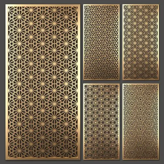 

Wholesale Factory Price Custom Partition Wall Panel Laser Cut Metal Screen, Silver/ gold/ rose gold/ k gold/ green bronze/ red bronze