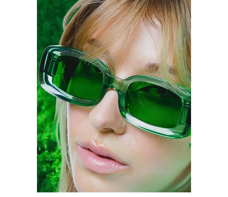 

2022 New Arrivals Sun Glasses Women Men Color Thick-rimmed Small Square Frame 3D Painted Personality Sunglasses