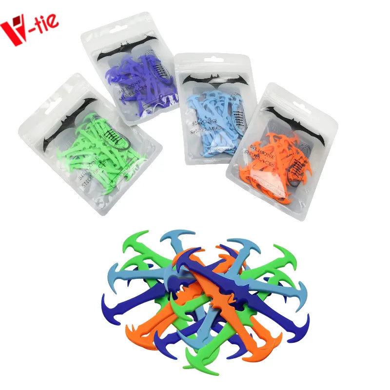 

2019 hot selling silicone shoelace custom logo shoelace for sale at a low price for men women shoes, 7 colors
