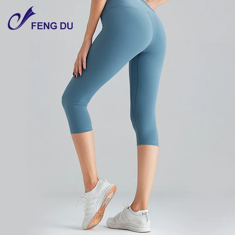 

Two-sided shampooing exercise seven-minute pants for women hip lift fitness pants fast dry stretch yoga pants, Blue;green