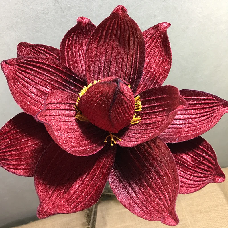 Artificial Lotus Flower Feel Real Artificial Flowers With Long Stem