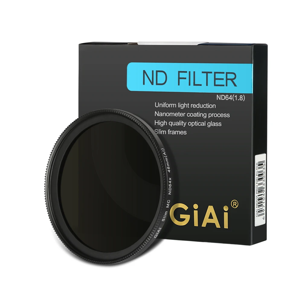 

GiAi 46mm Camera ND filter ND64 filter Multi-coated ND1.8 Filter