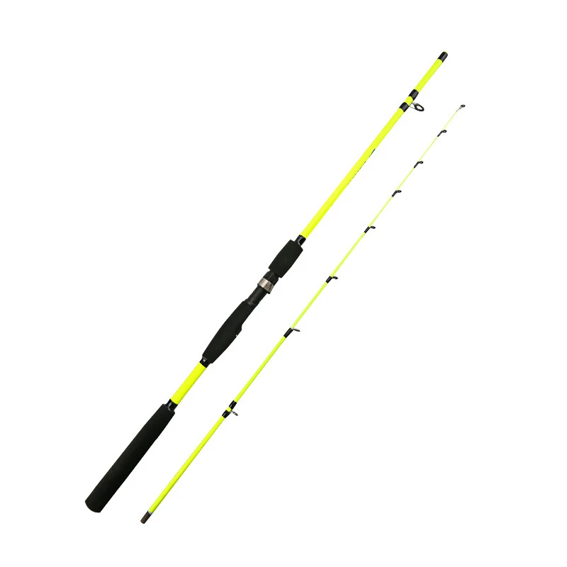 

1.6m 1.8m 2.1m 2.4m 2 Sections Fishing Pole Spinning C W 100-250g Lure Weight Strong Spinning Fiberglass Fishing Rods, Yellow;orange