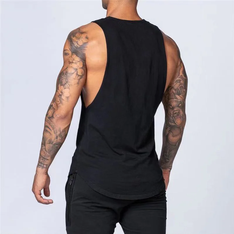 

New men's fitness custom vest men's fitness sports wear men's Vest, White, black, light grey