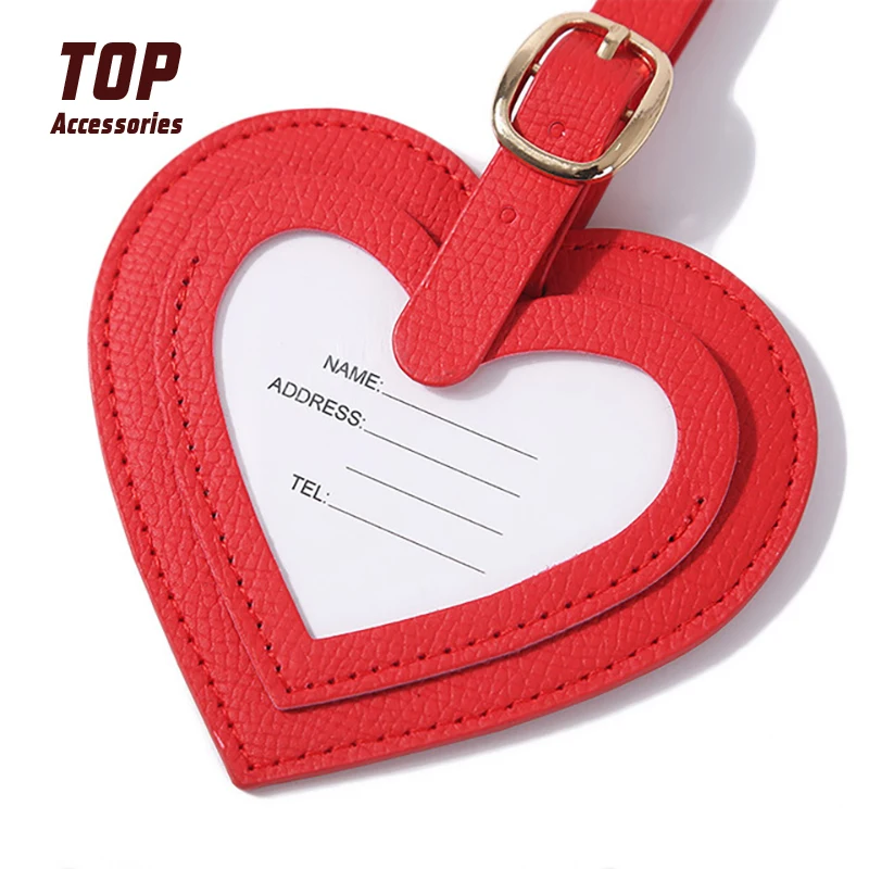 

High Quality Custom Logo Heart Name Plates for Handbags Leather Bag Luggage Tages