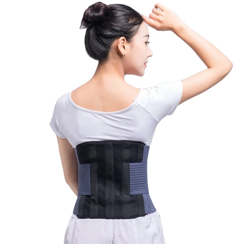 

2020 Hot Medical Lumbar Elastic Brace Waist Support Belt Double Compression for Back Pain, Blue