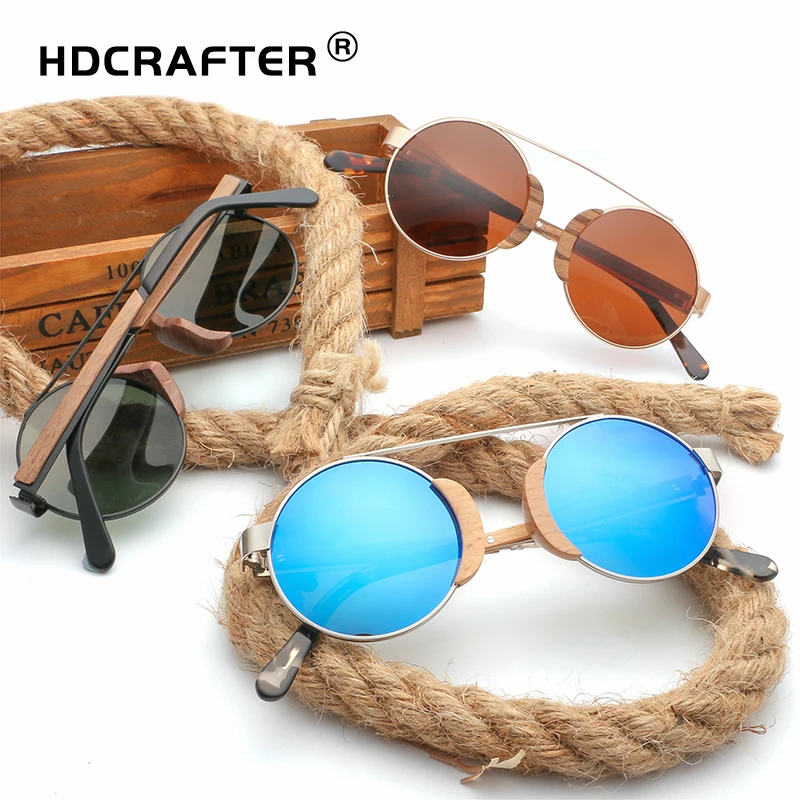 

HDCRAFTER color Polarized wooden uv400 sunglasses for women natural factory customize logo OEM recycled wood men eyewear