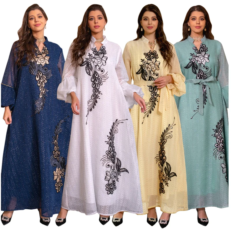 

AB268 Latest Design Traditional Muslim Clothing Middle East Abaya Women Muslim Dress Southeast Asia Dubai Abaya Muslim Dress