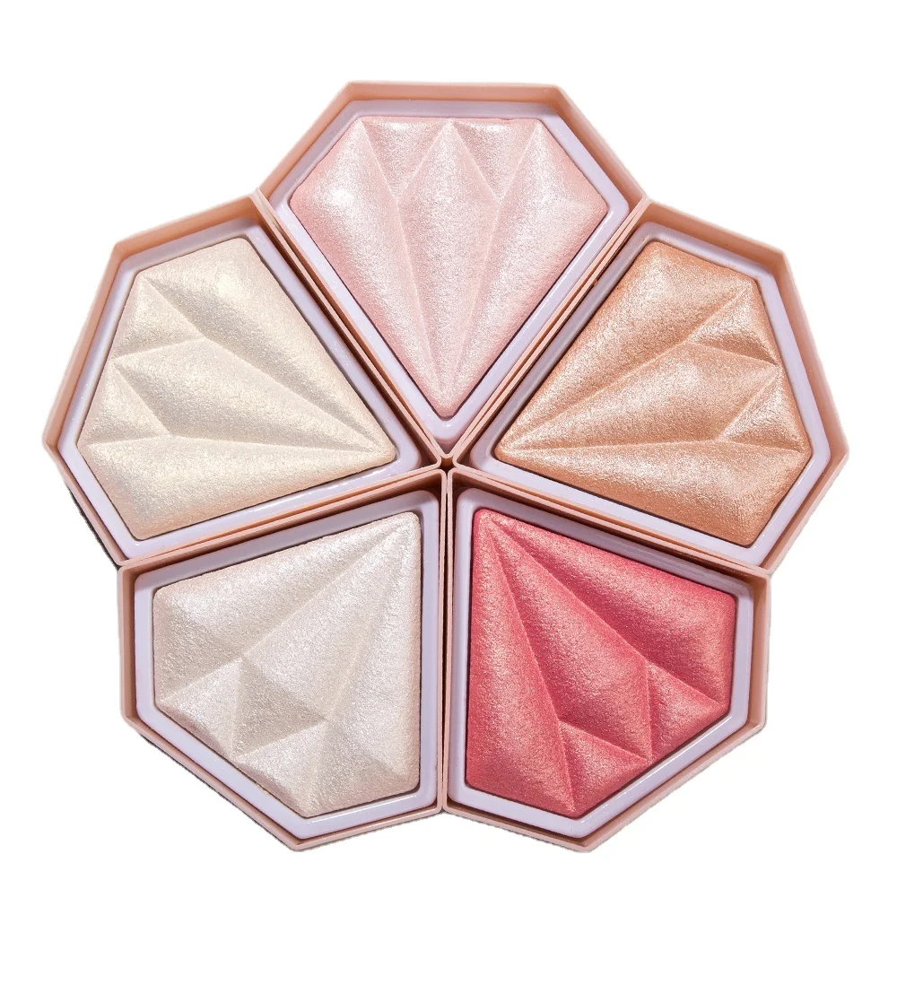 

Wholesale HANDAIYAN high quality makeup loose highlighter face powder palette Pressed highlighters