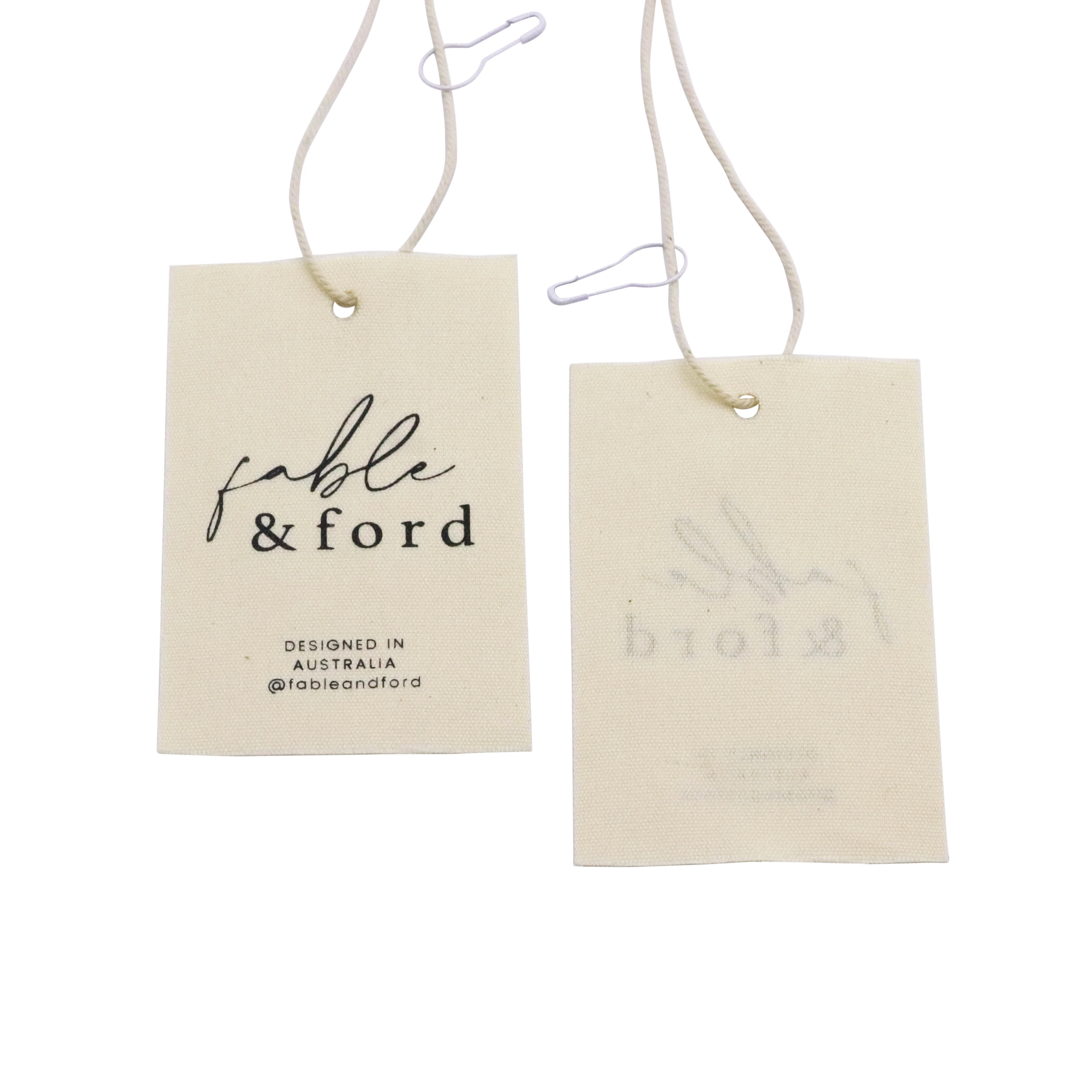 

Eco friendly Custom Printed Logo Cotton Hangtag Clothes Fabric Hang Tags For Garment, Custom color