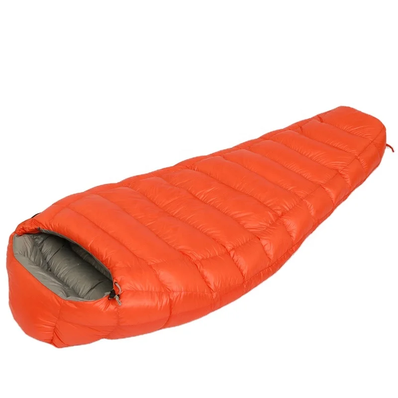 

hot selling camping outdoor 850fp 700g 90% goose down sleeping bags hiking waterproof ripstop Nylon sleeping bag for camping, Customized color,rts is random color