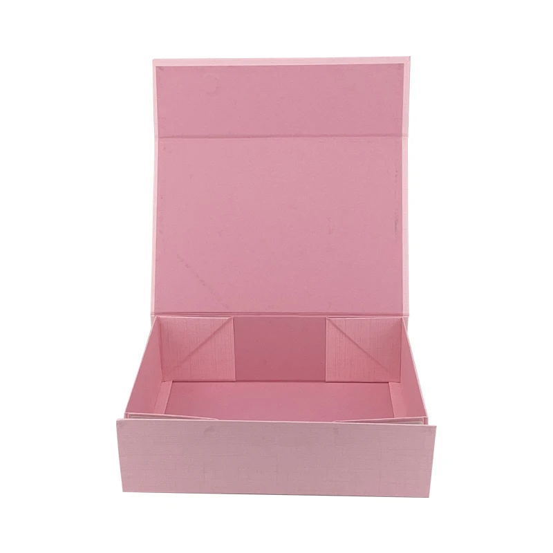 

Wholesale Custom Logo Printed Pink Beauty Foldable Packaging Paper Magnetic Gift Boxes