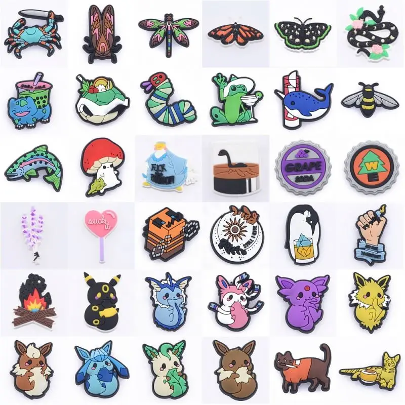 

2021 UNN cartoon animal Shoe croc charms Accessories Cute for clog horror, Custom