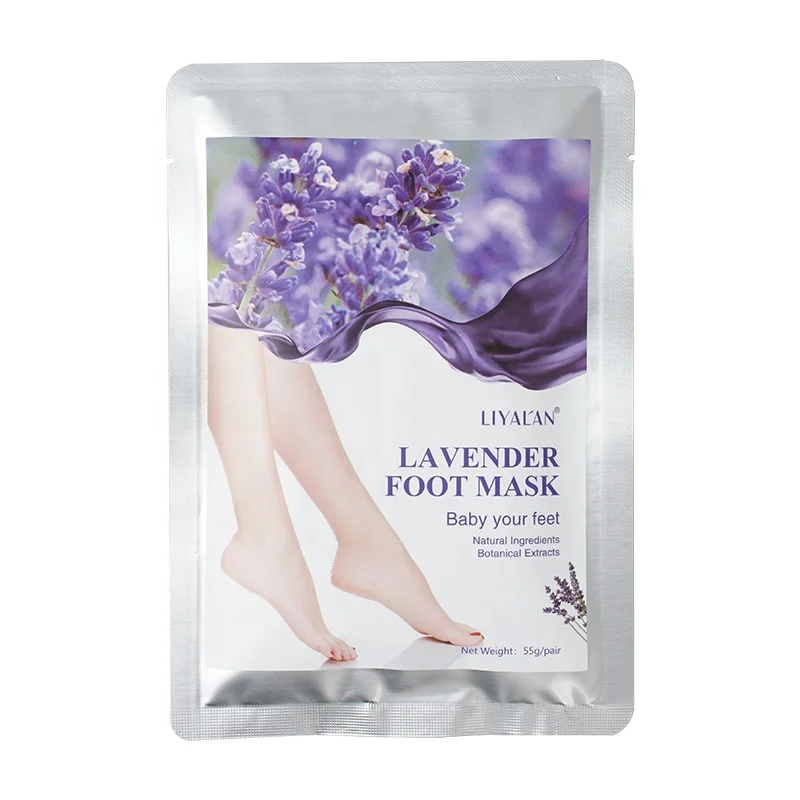 

Dropshipping In Stock Private label Foot Peel Exfoliating Feet Care Skin Peeling Foot Mask With Lavender Essential Oil