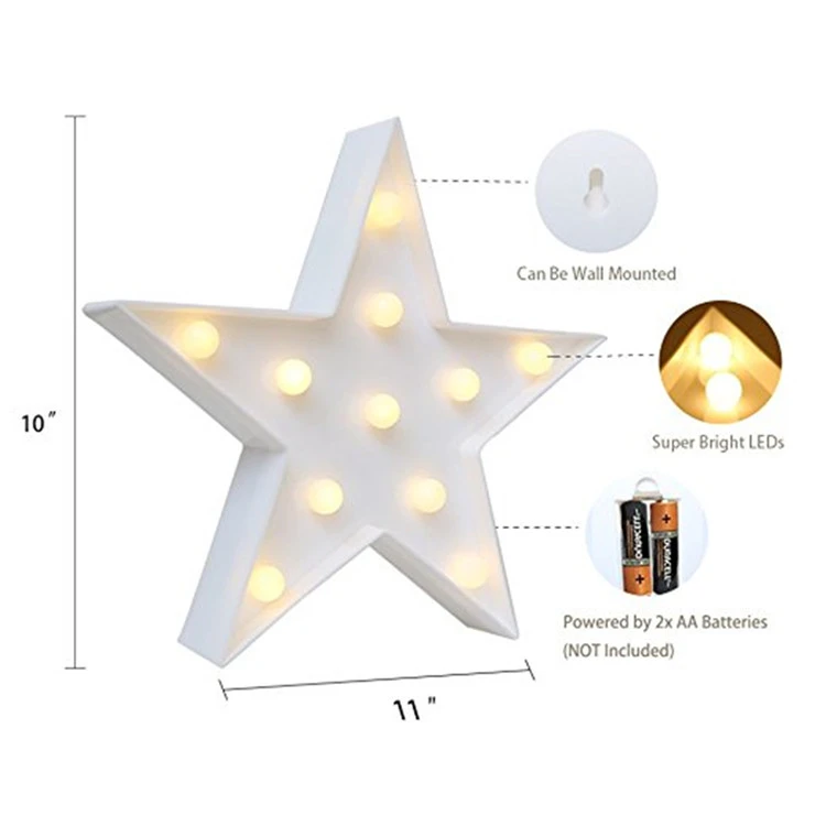 Children Decor Light 3D Lamp Novelty Luminaria Star Marquee Letter led night light