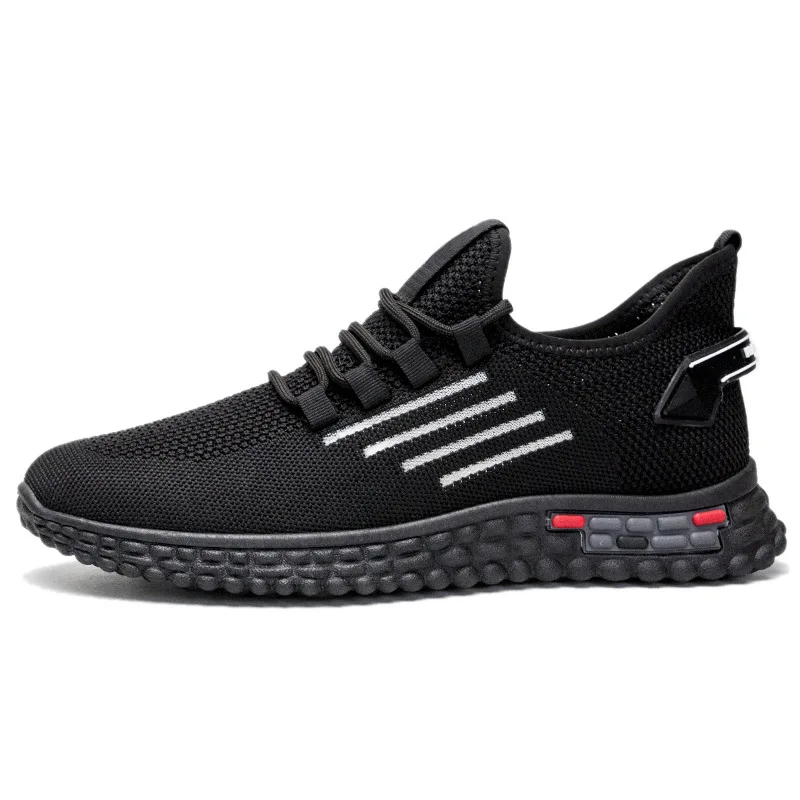 

Autumn new men's soles breathable fly-woven casual sports shoes, 3 colors