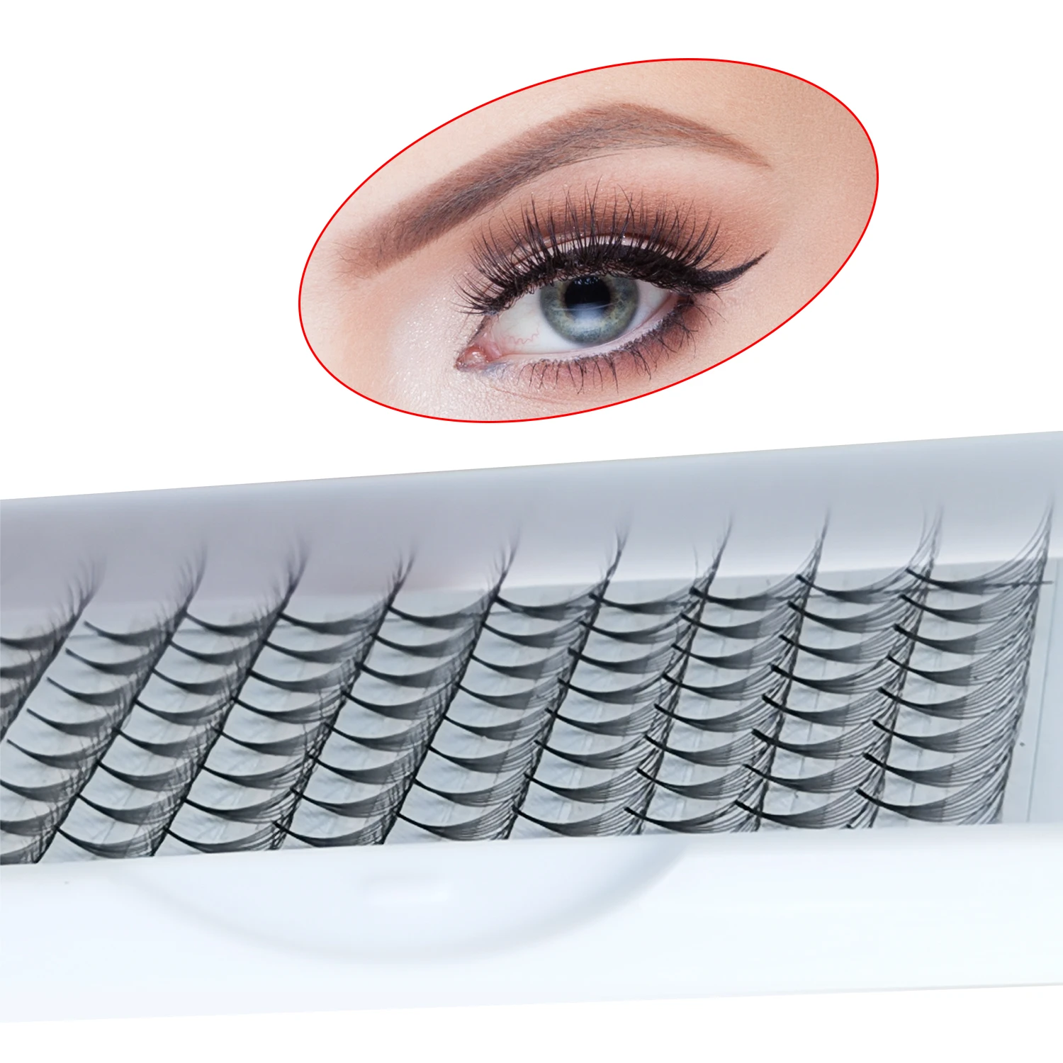 

wholesale private label premade fans lashes 0.10mm volume lashes Curl C,D