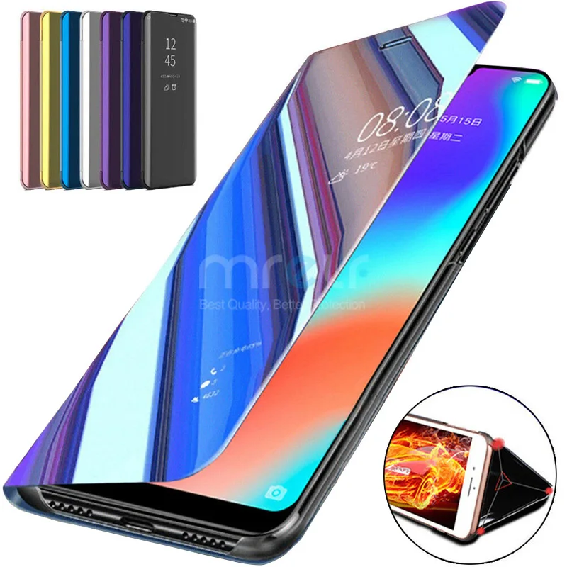 

Smart mirror flip phone case cover For Samsung Galaxy A50 A51 A70 A71 A40 A10 S10 S8 S9 S20